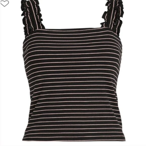 Intermix Carla Striped Ruffle Tank, S - Picture 5 of 8